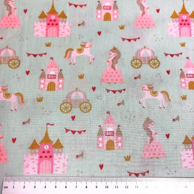 Baumwolle | Pretty Princess | mint rosa